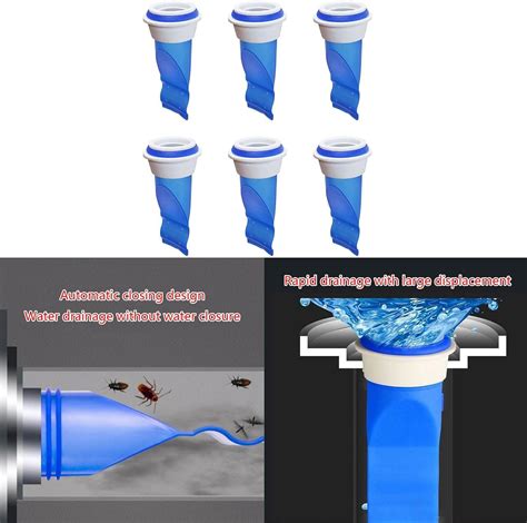 6 Pack Shower Floor Drain Cores Backflow Preventer One Ways Valves ...