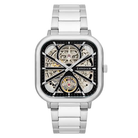 Earnshaw Paxton High Beat 72 Hour Power Reserve Skeleton Automatic Bla ...