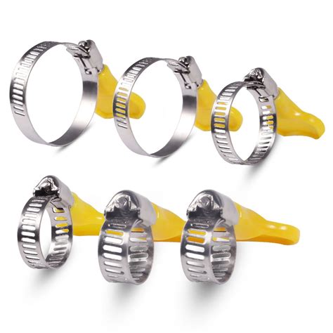 Buy 52PCS Stainless Steel Hose Clamp Key Type Adjustable 8-38mm Range ...