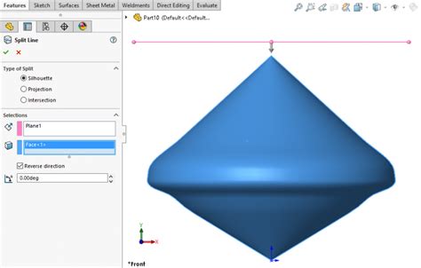 Split Tutorial SolidWorks 的图像结果