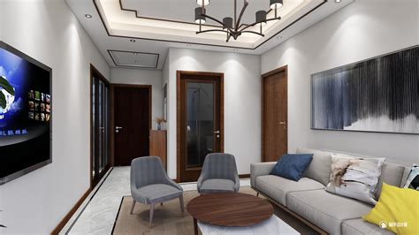 新中式风格 - 中式风格一室一厅装修效果图 - 幺18518980892设计效果图 - 躺平设计家