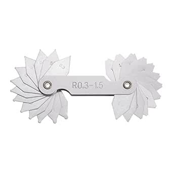HARFINGTON R0.3-1.5 Radius Gauge Alloy Steel Radius Fillet Gauge ...