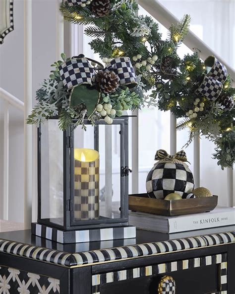 MacKenzie-Childs Farmhouse Holiday Lantern Arrangement | Neiman Marcus