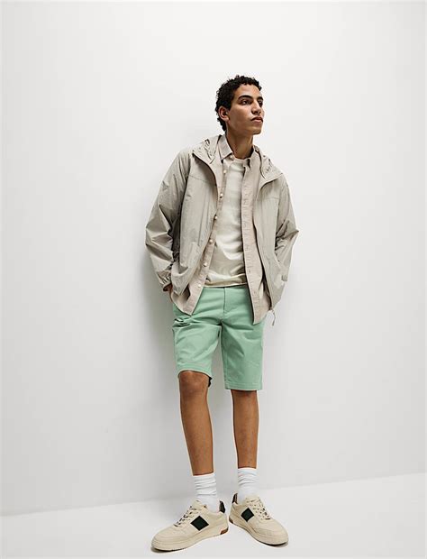 Buy Regular Fit Stretch Chino Shorts at Marks & Spencer