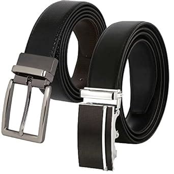 Buy Labnoft Men's PU Leather Auto Lock & Reversible Belt Combo (032-SG+ ...