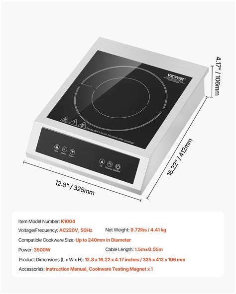 VEVOR Portable Commercial Cooktop, 3500W Induction India | Ubuy