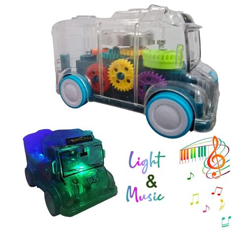 RR Toys Transparent Gear Display School Bus Toy for Kids | 3D Bus Toy ...