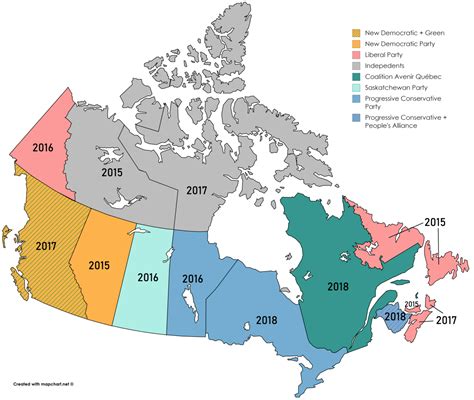 Canada Political Party Map