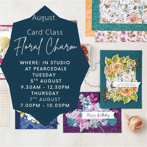 Floral Charm Card Class, Bec's House Of Craft, Cranbourne, 4 August to ...