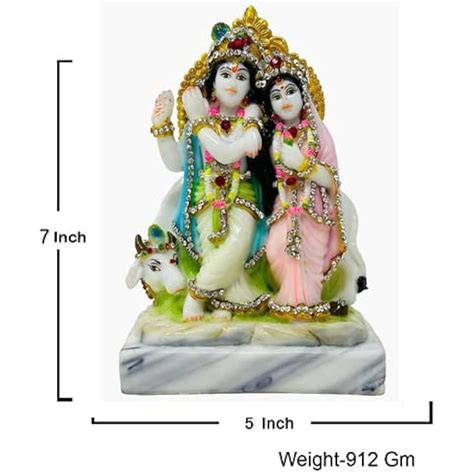 Radha Krishna Marble Dust Idol/Lord Krishna and | Ubuy India