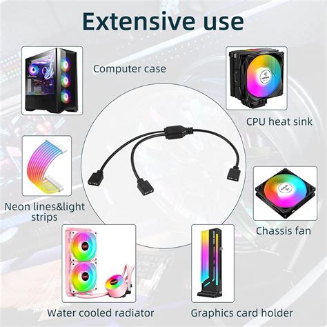Pretwad Argb Splitter Cable 3 Pin, 8 Pcs 1-to-2 Female to India | Ubuy