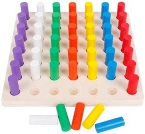 Dude Toys Toys Educational Games Cylinder Socket Blocks Wooden Math Toy ...