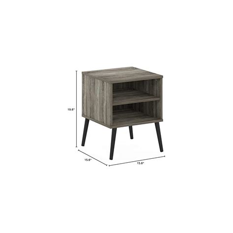 Buy Furinno Claude Mid Century Style End Table with Wood Legs, French ...