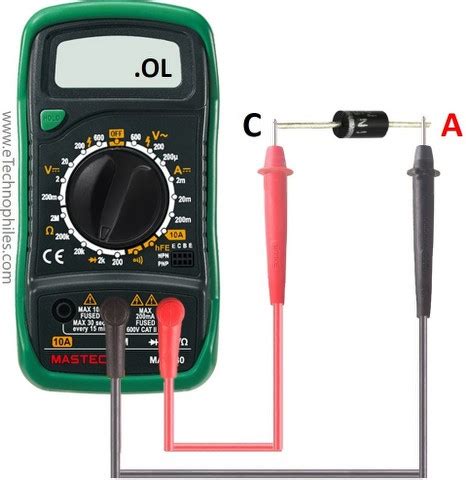 Image result for Testing a Diode with Multimeter