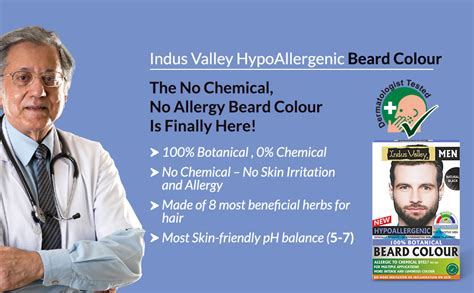 INDUS VALLEY 100% Botanical Hypo-Allergic Aqua Beard Colour – Black ...