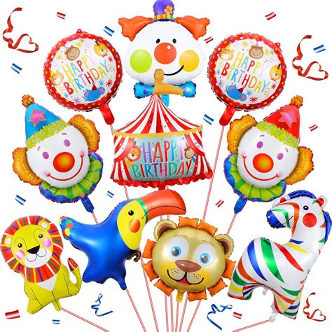 Buy 10 Pieces Carnival Balloons, 34 Inch Circus Theme Party Balloons ...