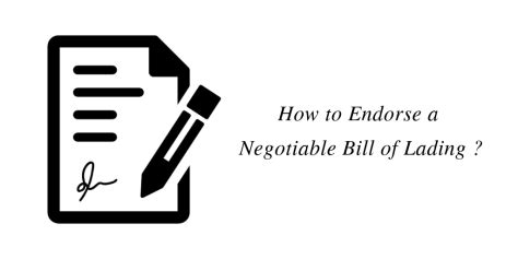 How to Endorse a Negotiable Bill of Lading ? | Buyer's Credit ...