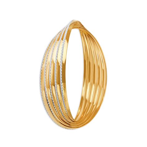 Multi-Band Gold Bangle