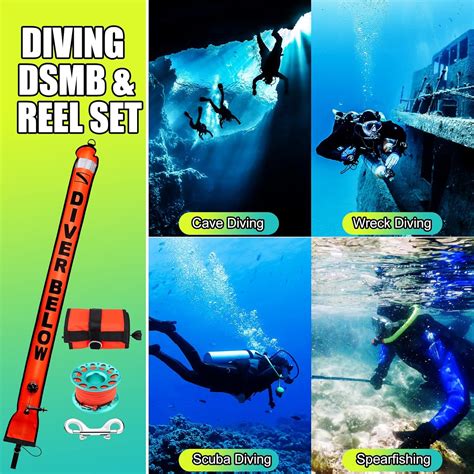 Buy Scuba Surface Marker Buoy (SMB) Set, 5ft Hi-Visibility Reflective ...