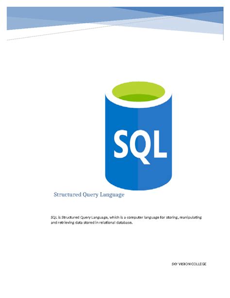SQL-Manual geeksforgeeks - Bachelor of Computer Application ...
