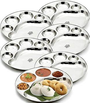 Buy URBAN KRAFT 5in1 Stainless Steel Plates with Compartments/Bhojan ...