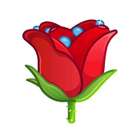 Red rose with water drops Large size of emoji flower 19049721 Vector Art at Vecteezy