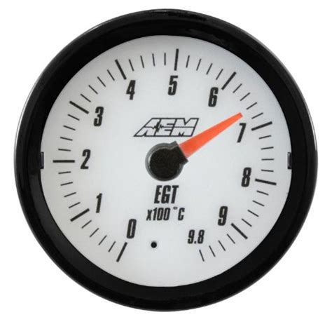 AEM 30-5131MW White Face Analog EGT Metric Gauge : Amazon.in: Car ...