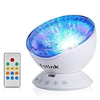 Estink 792172395687, L Ocean Wave Projector, Lullaby Night 7 Relax ...