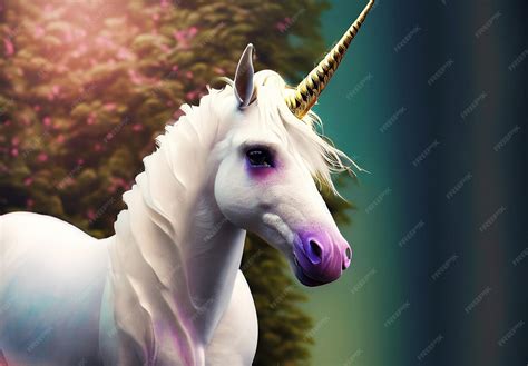 Premium AI Image | unicorn in the habitat