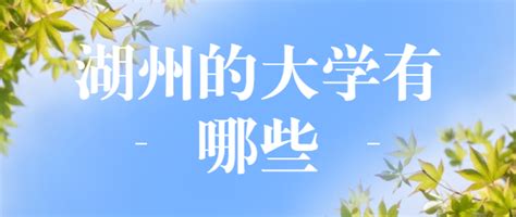 浙江湖州本科公办大学名单及最新排名2023