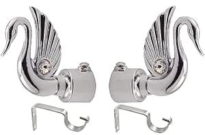 Buy MADHULI Swan Bird Design Curtain Brackets, Home Decor Curtain ...