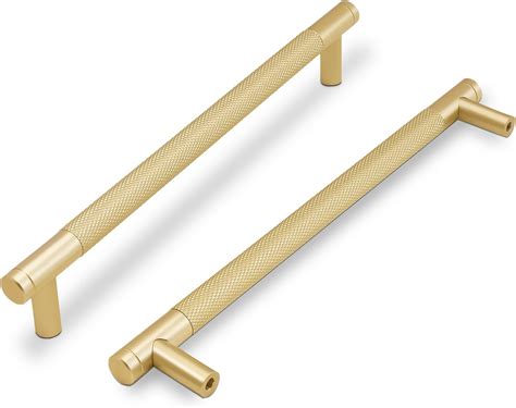 COTYKILEY 10 Pack 7.5 Inch(192mm) Brushed Brass Cabinet Handles Gold ...