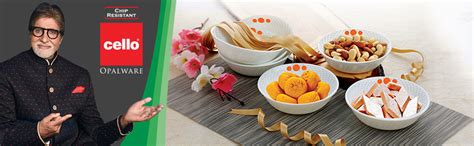 Buy Cello Imperial Opalware Snack Bowl Set, 7-Pieces, White/Frangipani ...