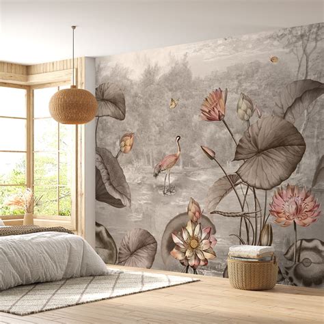 Big Lotus Leaves, Premium Indian Wallpaper Design | Life n Colors