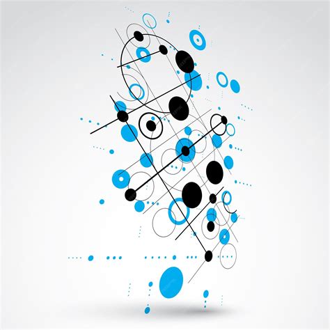 Modular bauhaus 3d vector blue background, created from simple ...