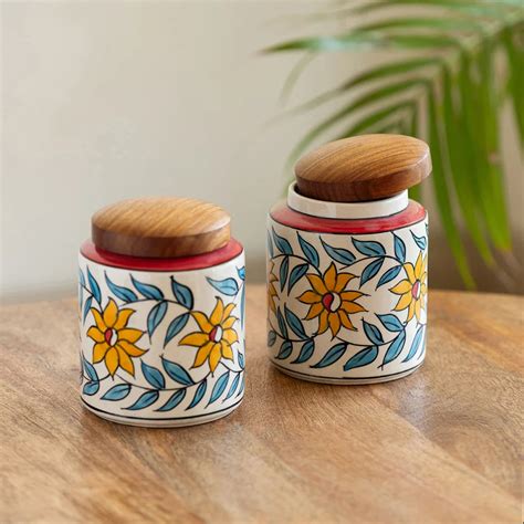 'Persian Floral' Multi-Purpose Storage Jars & Containers In Ceramic (A ...