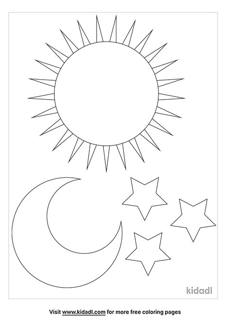 Coloring Pages Sun And Moon