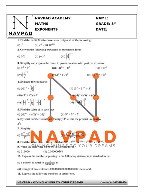 Image result for Exponents Complex Procedures Grade 8