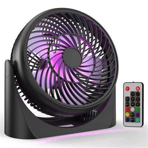 panergy 8-inch Table Fan with Remote, USB Desk Fan, Portable Desktop ...