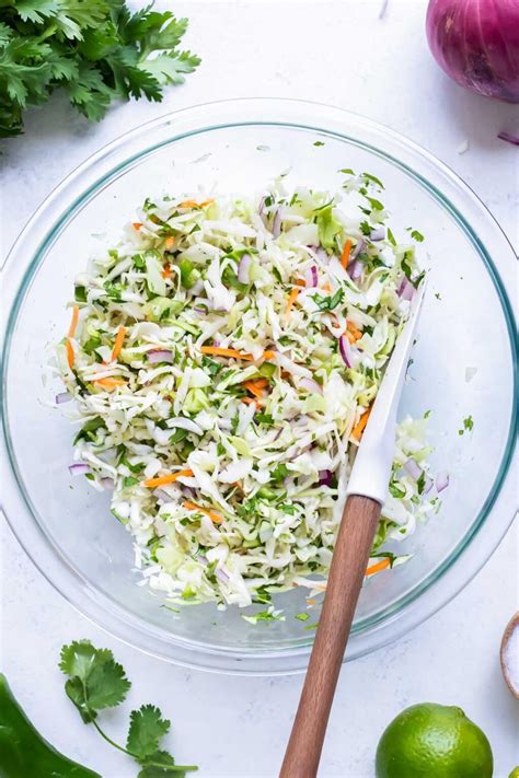 Fast 5-Minute Fish Taco Slaw Recipe - Evolving Table