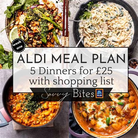 Aldi £25 Weekly Meal Plan- Week 1 - Savvy Bites