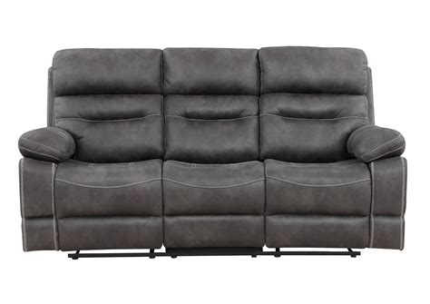 RUDGER GRAY RECLINING SOFA Ivan Smith Furniture