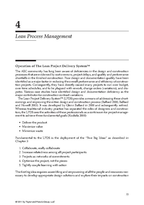 4. Lean Process Management - 73 4 Lean Process Management Operation of ...