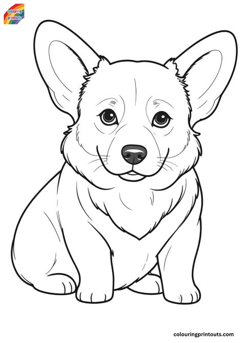 15+ Coloring Pages of Corgis (Free Coloring Printables)
