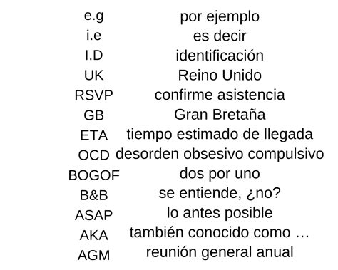Abreviaciones En Ingles