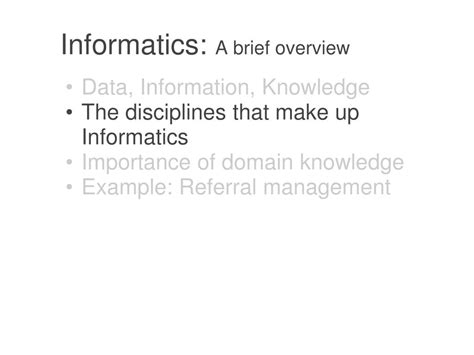 Image result for Example of Informatics