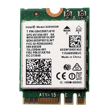 Dual Band AC 8265 8265NGW NGFF 1.73Gbps Bluetooth 4.2 M.2 Card– UNIQKART