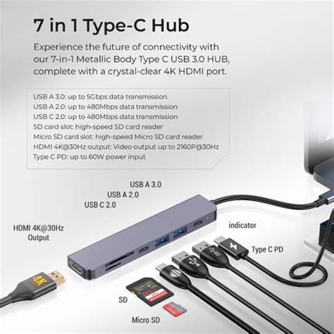 DIGITEK DUH 005 High Speed USB C Hub with 5 USB Ports MacBook/Windows ...