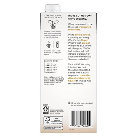 TAZO Classic Chai Latte, Black Tea Concentrate, Nepal | Ubuy