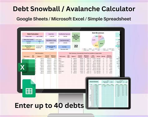 Debt Spreadsheet Template Free Debt Snowball Spreadsheet For Google